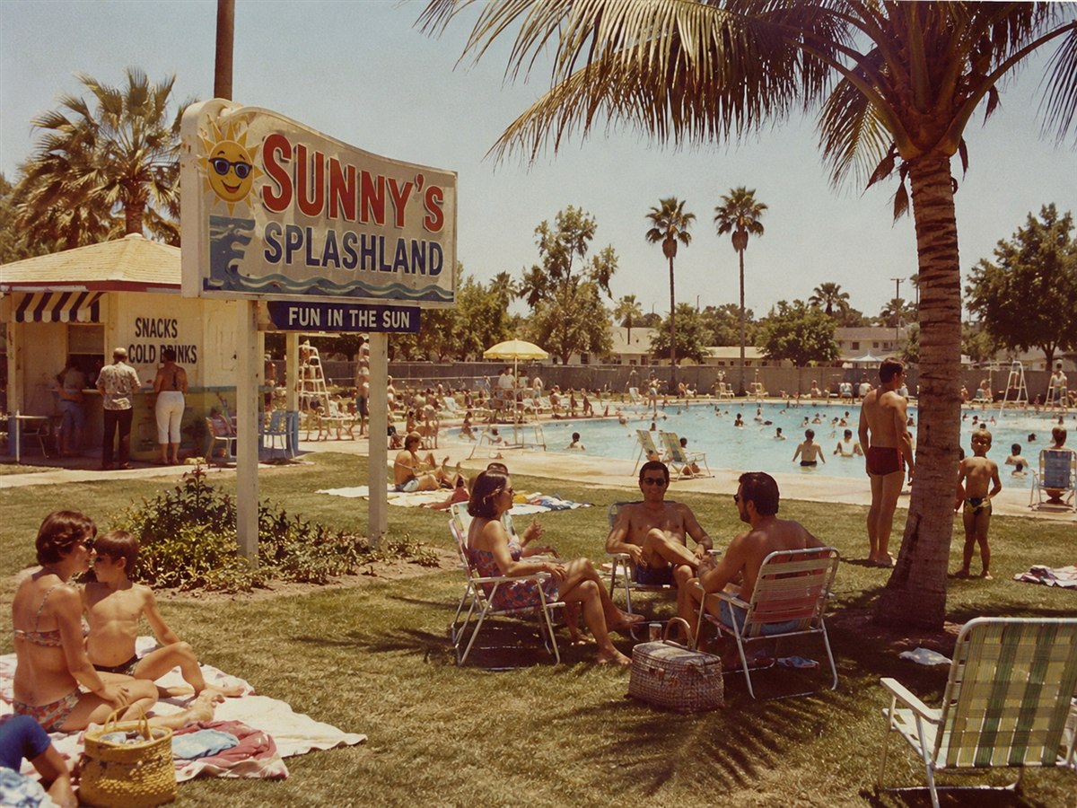 The original pool in summer 1970